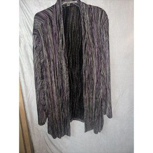 VTG‎  Vikki Vi Plus Slinky Knit Open Front Long Sleeve Cardigan Womens 3X D1